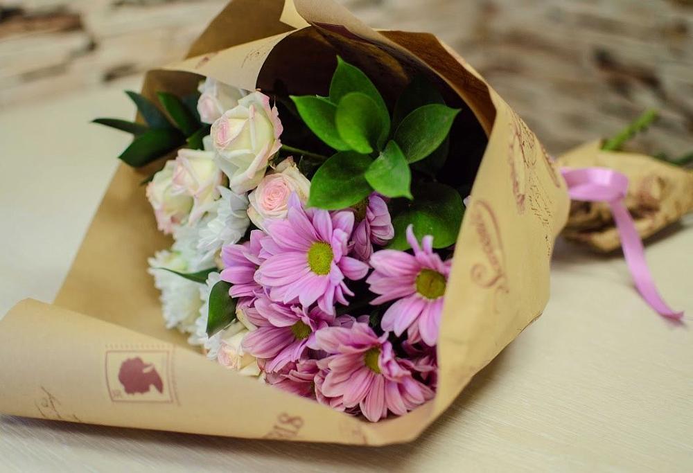 Букет цветов из: Розы и Хризантемы в Татищево