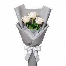 Букет 3 белые розы #REPLACE_PRED# Татищево