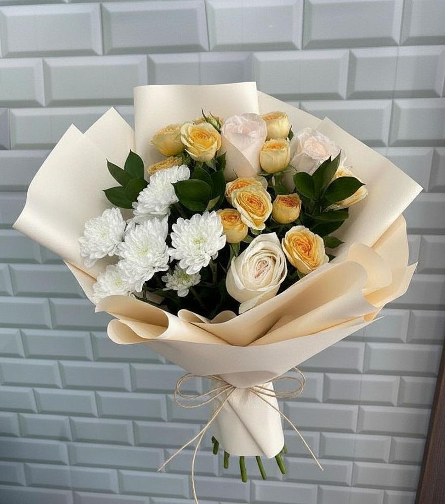 Букет цветов из: Розы и Хризантемы в Татищево