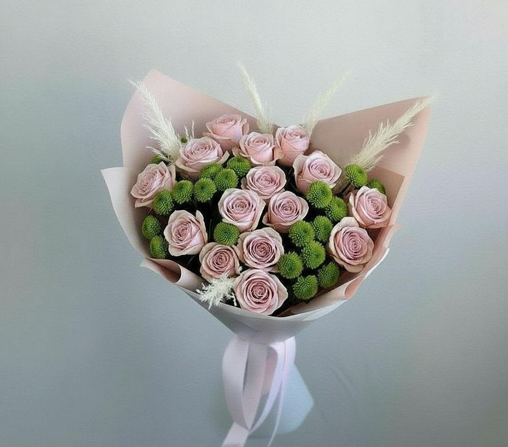 Букет цветов из: Розы и Хризантемы в Татищево