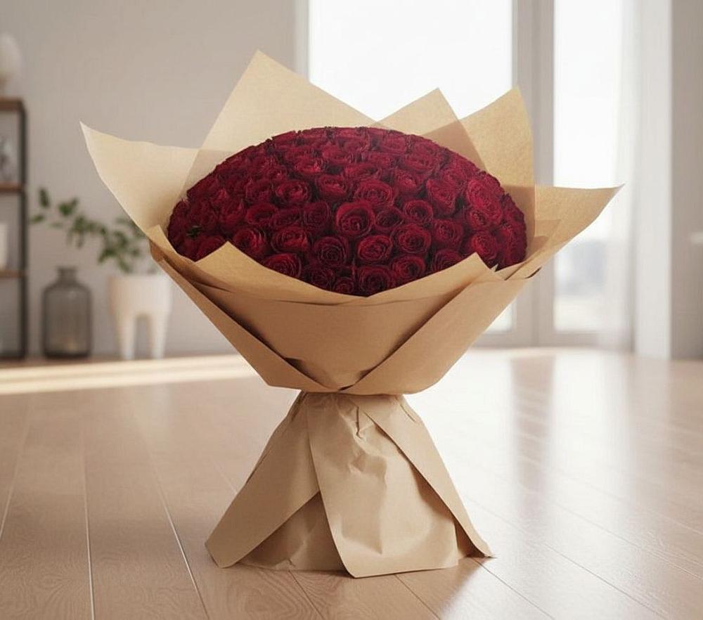 Букет 101 Красная роза в Татищево