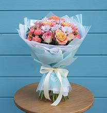 Букет цветов из:  Хризантемы и Розы в Татищево