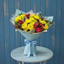 Букет цветов из:  Альстромерии и Хризантемы #REPLACE_PRED# Татищево