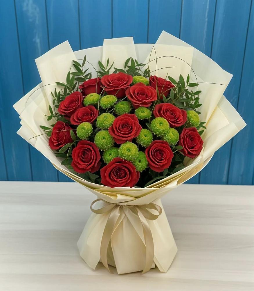 Букет цветов из: Розы и Хризантемы в Татищево